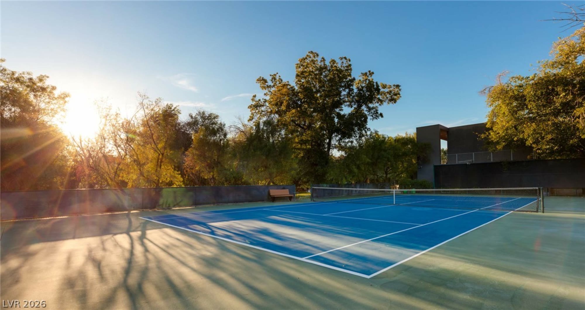 Private tennis court
